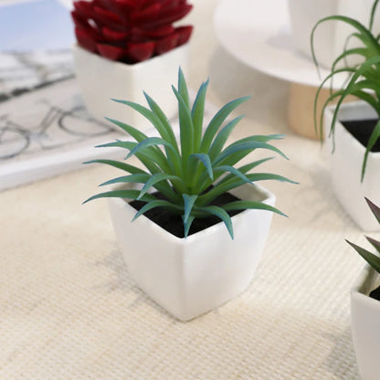 Set 6PCS Mini Plantas Artificiales Bonsái Blancas – Un Toque de Elegancia Natural para Tu Espacio